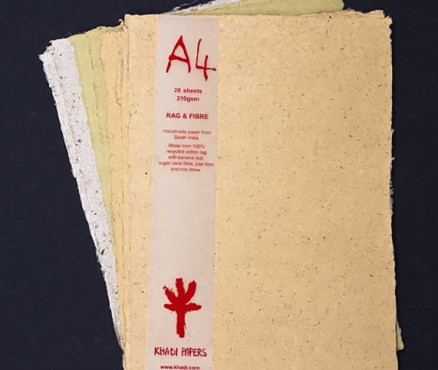 Χειροποίητα χαρτά με διαφορετικές φυτικές ίνες, πακέτο 20 φύλλων, 150γρ, Α4 - 21Χ30εκ.